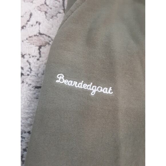 Beardedgoat Hoodie & Joggers Set Olive Green Women's Size M Sweatsuit - Picture 6 of 8